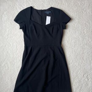 French Connection Black Whisper Cap Sleeve Midi Dress